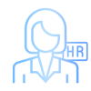 Human Resources (HR) icon for design purpose only in Quality Property Management website.